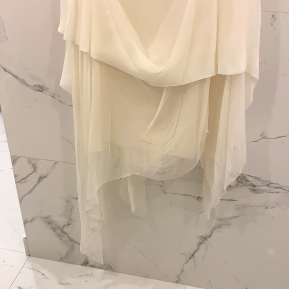 New Ivory silk chiffon Morgane LeFay Ruslan dress - Picture 6 of 7